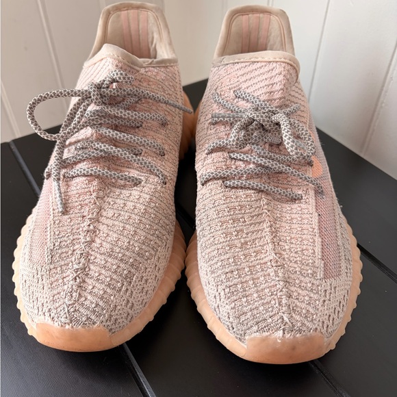 Adidas Yeezy Boost 350 V2 Pink Tan Sneakers - Picture 2 of 5